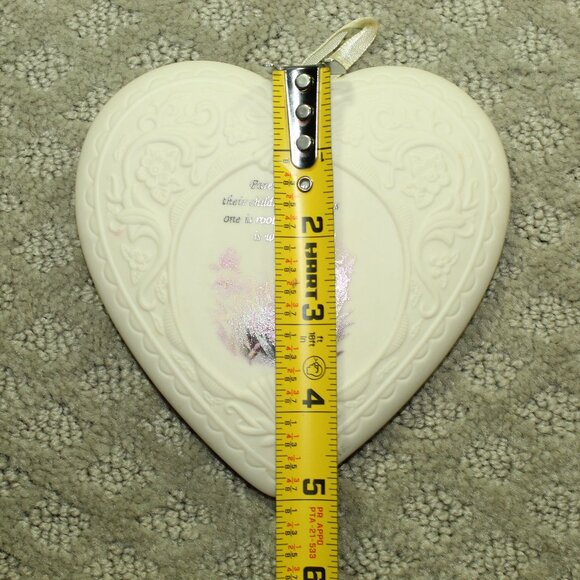 Vtg 90s The Hearts & Flowers Inc White Decor 5" Heart Ceramic Scent Dispenser - Picture 3 of 4